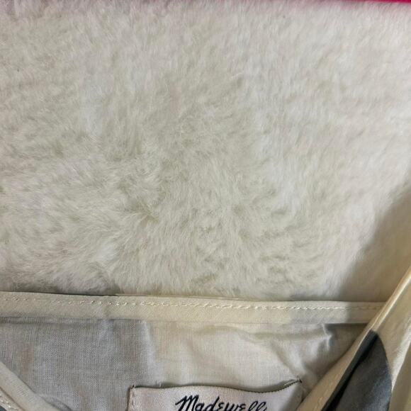 Madewell blue and white striped dress with zip closure and pockets NWT Size 10 - Picture 3 of 8